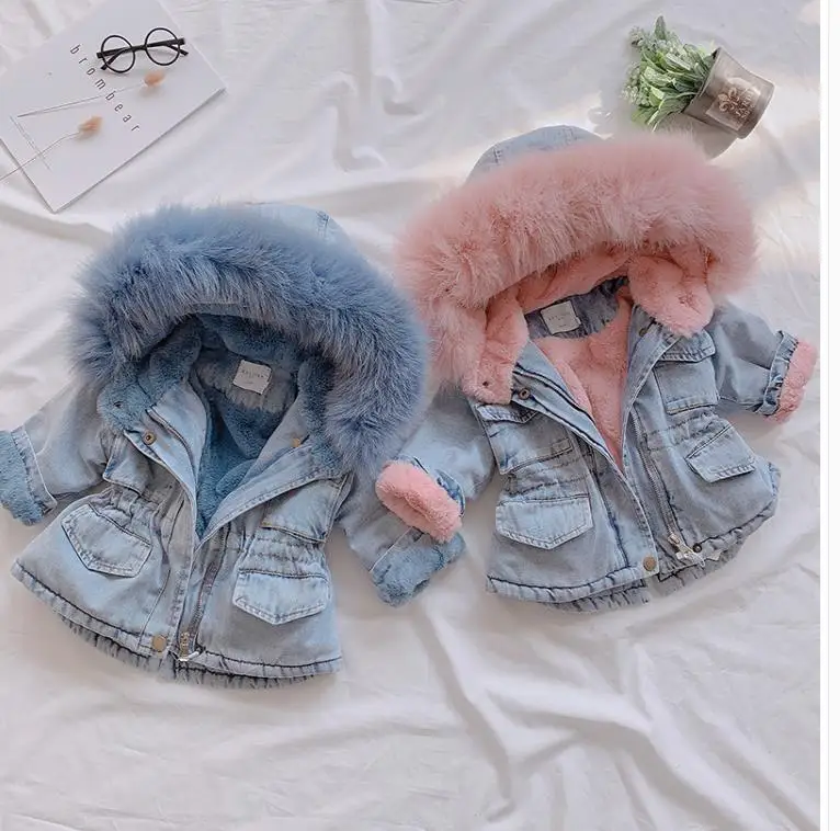 

Children's cowboy plus velvet warm jacket 2