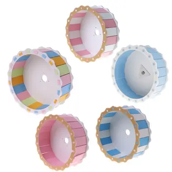 

DIY Silent Colorful Hamster Running Wheel Pet Toys Roller Cage Supplies Exercise