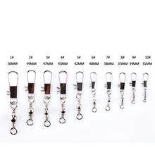 101 шт./кор.#2#4#6#8#10 рыболовный поворотный Вертлюг& замковое соединение латунный корпус подключение к рыболовным крючкам/приманкам/леске с коробкой