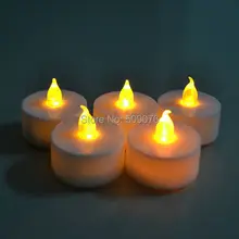 72 шт/партия Желтый Мерцающий светодиод чай свет Батарея Свечи беспламенный Рождество Свадебная вечеринка