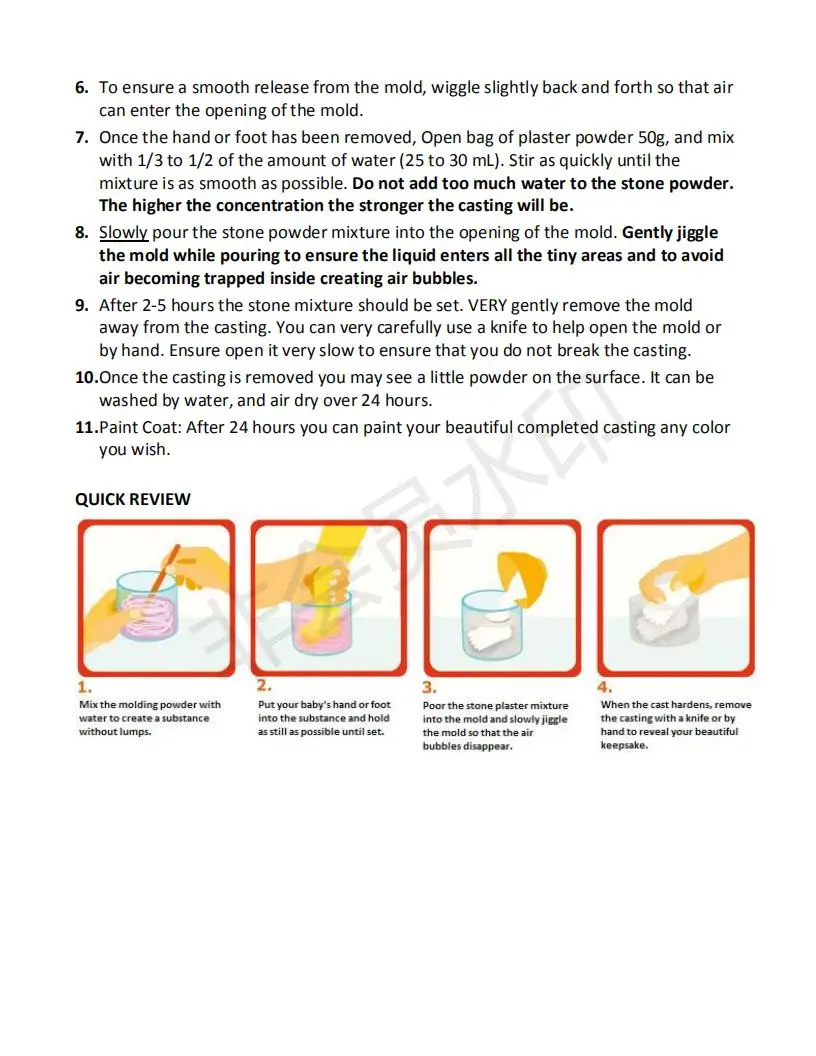3D Baby Hand & Foot Casting Kit Instructions_01