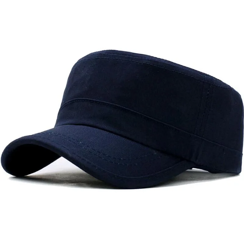 

New Spring summer Military cap for Men women solid adjustable sailor Hat men's flat outdoor leisure summer army hat captain cap