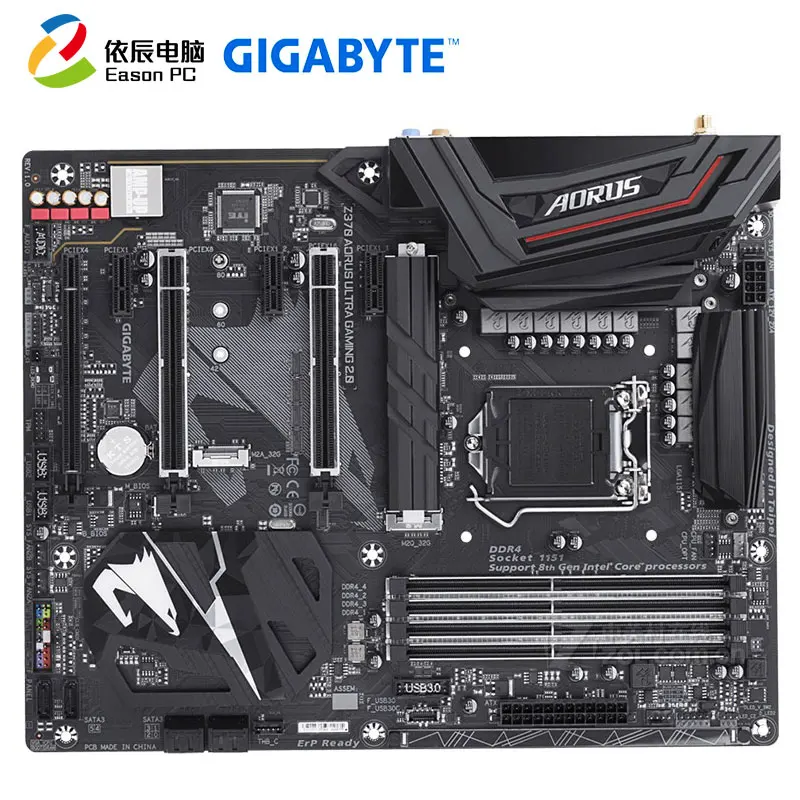 GIGABYTE GA-Z370 AORUS ULTRA GAMING 2,0 настольная материнская плата LGA1151 DDR4 M.2 SATA III 64G ATX GIGABYTE GA-Z370 AORUS ULTRA GAMING 2,0 настольная материнская плата LGA1151 DDR4 M.2 SATA III 64G ATX