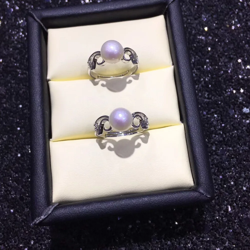 

Classical Pearl Ring Mountings, Ring Findings, Adjustable Ring Jewelry Setting Parts Fittings Charm Accessories Silver Jewellery