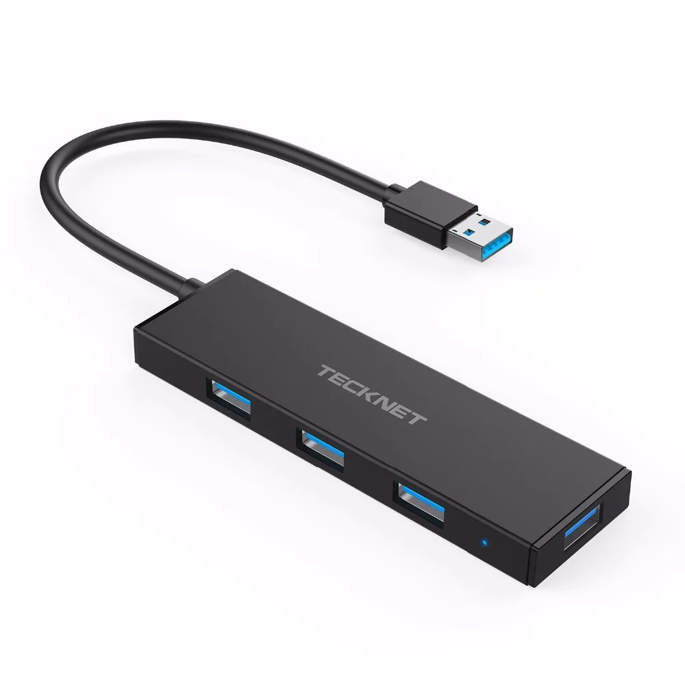 TECKNET USB3.0 концентратор Super Скорость внешний 5 Порты и разъёмы Usb разветвитель с Micro Usb Интерфейс для Macbook Air портативных ПК компьютер