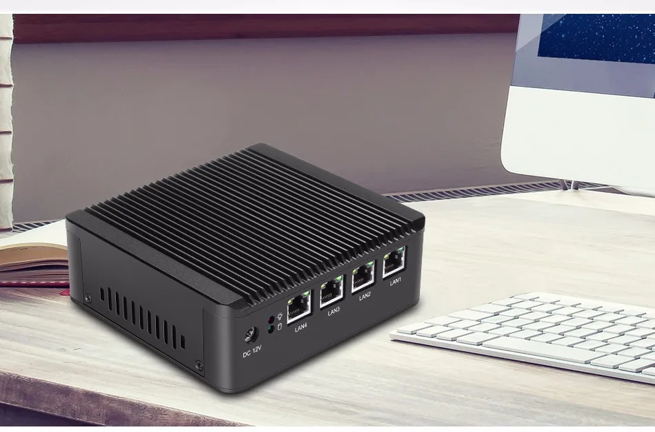 Topton безвентиляторный Pfsense мини ПК Linux J1900 четырехъядерный Nano Itx 4 * Intel WG82583 гигабитный 4 * RJ45 Lan межсетевой экран маршрутизатор сервер