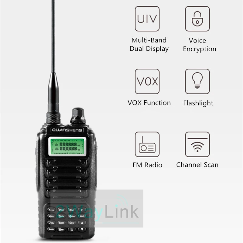 Высококачественная Двухдиапазонная рация QUANSHENG TG UV2 Ham 5 Вт VHF UHF SUPERHETERODYNE
