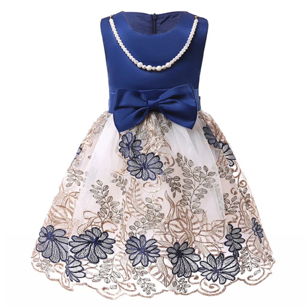 Элегантное праздничное платье с цветами для маленьких девочек платье для свадьбы Детский костюм платье принцессы для девочек Одежда для детей 3, 5, 7, 9, 10 лет