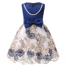 Элегантное праздничное платье с цветами для маленьких девочек платье для свадьбы Детский костюм платье принцессы для девочек Одежда для детей 3, 5, 7, 9, 10 лет