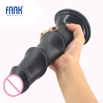 FAAK realistic dildo suction ribbed dildo big penis sex toys for women man extreme stimulate adult sex products shop Anal plug 2
