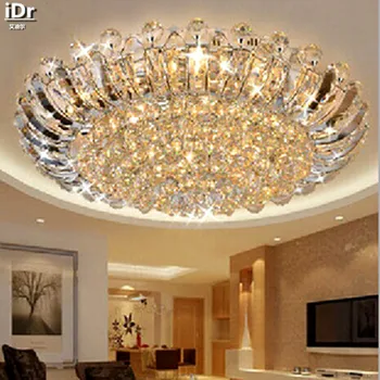 

European-style luxury lamps circular living room lights LED lighting Bedroom crystal Ceiling Lights Upscale atmosphere Dia800MM