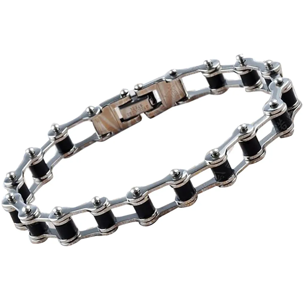 OTOKY браслет Мужская Автомобильная цепь персональный креативный браслет резиновый браслет из нержавеющей стали мужские ювелирные изделия Pulsera Hombre 19May13