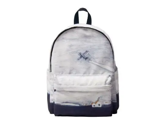 

YIZI STORE High Capacity Scenic Printed Canvas Student Casual Backpack Girls bag