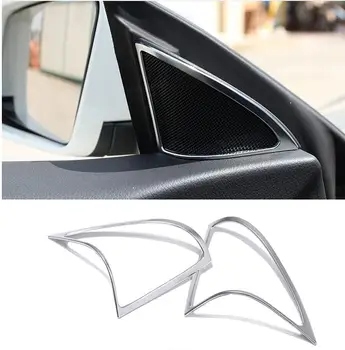 

2pcs ABS Chrome Accessory Door Speaker Frame Trim 3D Stickers For Mercedes Benz CLA 200 220 260 W117 C117 Car-Styling 2014-2017