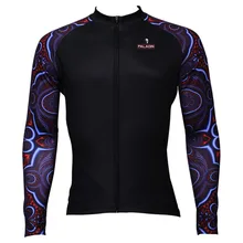 Фиолетовый Рисунок калейдоскоп для мужчин с длинным рукавом Велоспорт Джерси полиэстер Ropa Ciclismo дышащий Велоспорт Топ