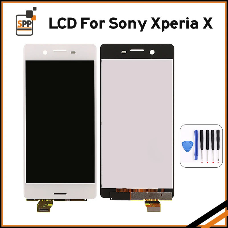 

High Quality  5' LCD for Sony Xperia X LCD Display Screen Touch Panel Digitizer Assembly Pantalla Black White Gold+tools