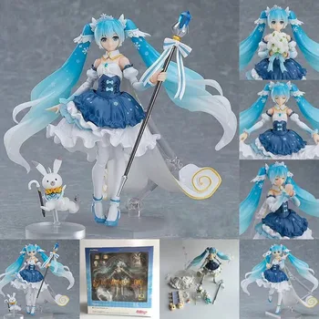 

Anime Hatsune Miku EX-054 Figma Movable Doll Snow Miku 10th anniversary Vre. PVC Action Figure Collectible Model Toys For Gift