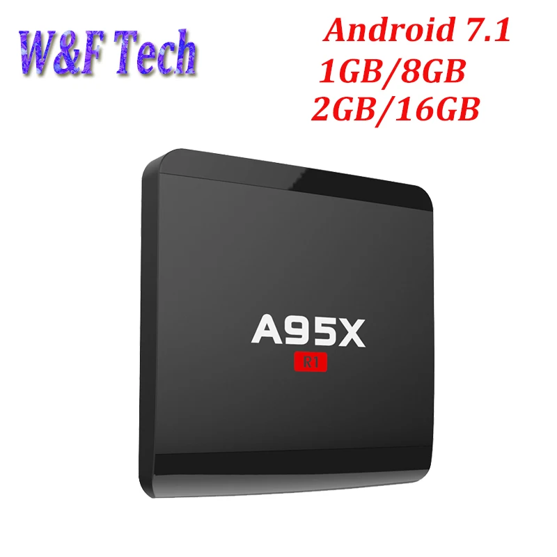 A95X R1 1G 8G Android 7 1 Smart TV BOX четырехъядерный 2 4G WIFI медиаплеер с пультом дистанционного