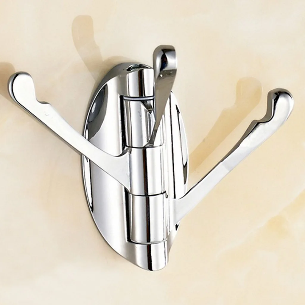 ZInc Alloy Swivel Hook Heavy Duty Foldable Swing 3 Arms Triple Coat Hook Bath Towel/Clothes Hanger