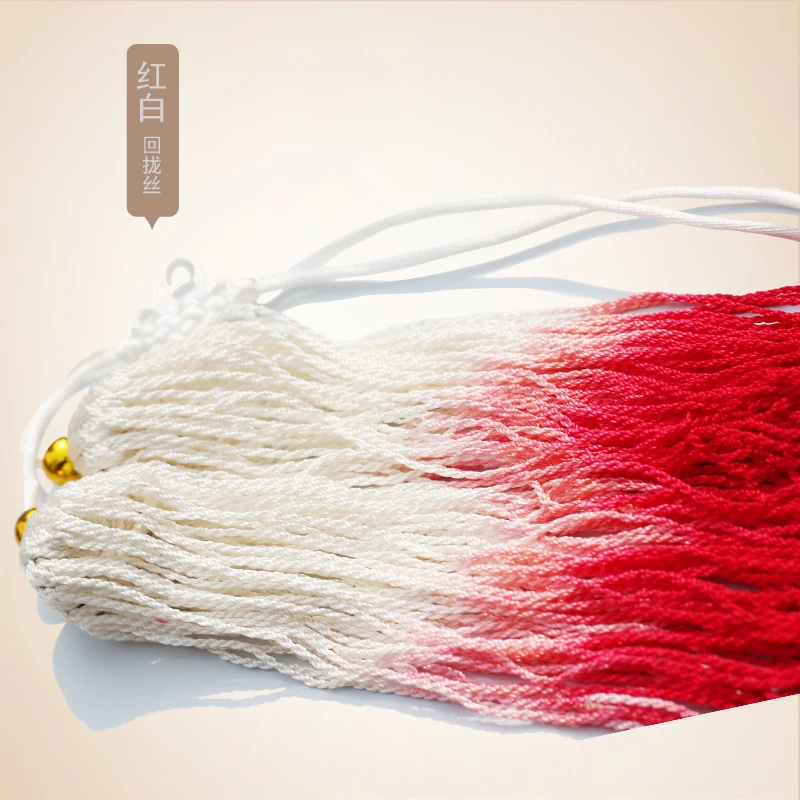 Tai Chi Sword Tassel ear подвесная лента, Китайская традиционная Tai Chi Kung Fu Wush sword tassel - Цвет: White red color grad