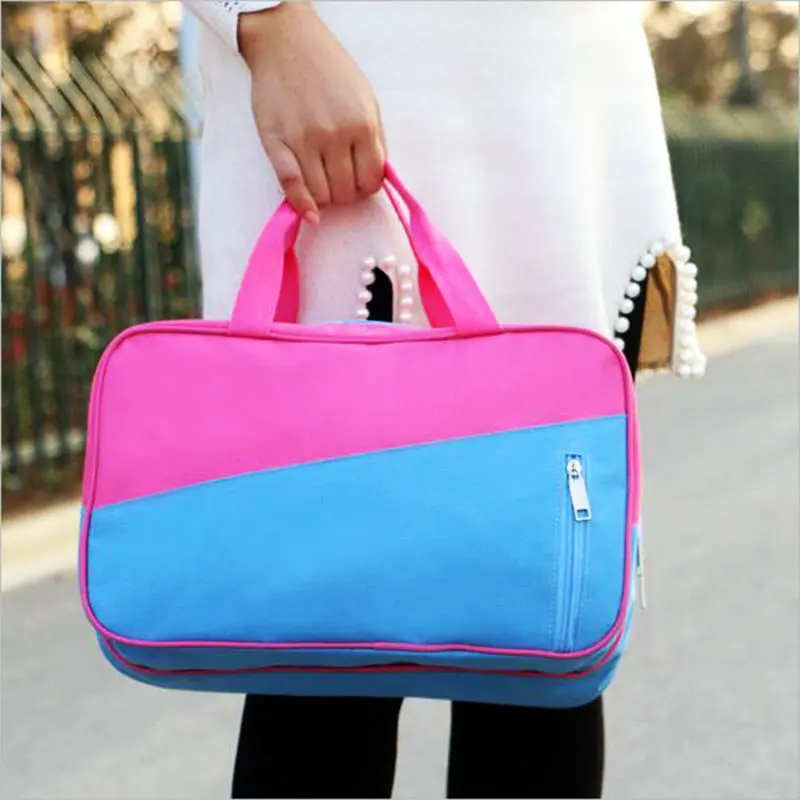 New swimming  storage bags outdoor beach rafting waterproof nylon splicing color hangbag dry wet separation large capacity bag