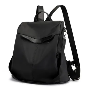 

Women's Solid Color Backpack 2019 Wild Fashion Canvas Waterproof Anti-theft Dual-use Backpack LargeCapacity Fashion Backpack #20