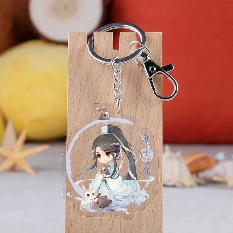 Аниме Mo Dao Zu Shi брелок мультфильм рисунок Вэй Wuxian Lan Zhan двухсторонний акриловый брелок для ключей Косплей Кулон