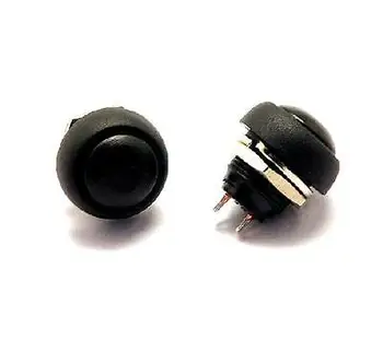 

5PCS Black 12mm Waterproof momentary Push button Switch Mini Round Switch