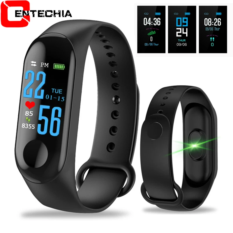 

M3 Smart Wristband Big Touch Screen OLED Message Heart Rate Time Fitness Bracelet Smartband Watch for Android IOS Bracelet Watch