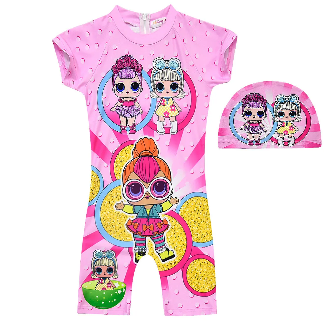 Новинка 2019 года детская одежда LOl цельный купальник для маленьких девочек