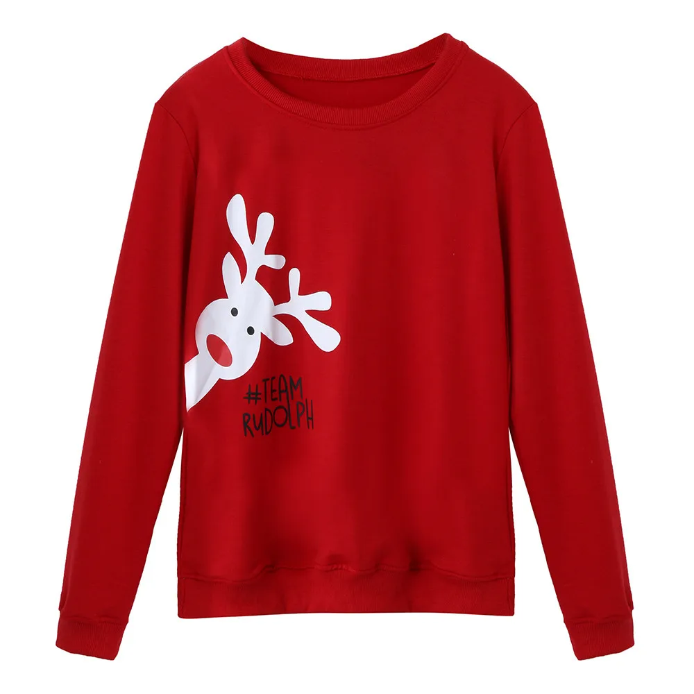 

MommyMe Christmas Matching T-Shirt Baby Cute Red Lovely T-Shirt Long Sleeves Deer Print Top Blouse fashion family clothes #ss