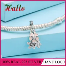 Бусины для изготовления ювелирных изделий ослепительно цветочный бусина-Шарм Для Браслеты breloque Прата 925 ювелирные украшения