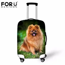 FORUDESIGNS/ Эластичный Чемодан на колесиках для путешествий, чехол для чемодана, защитный чехол, милый 3D чехол для багажа с животными, собаками, пылезащитные чехлы