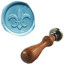 Винтаж Флер-де-Лис индивидуальный логотип свадебные приглашения Воск уплотнительное штамп палисандр ручки комплект