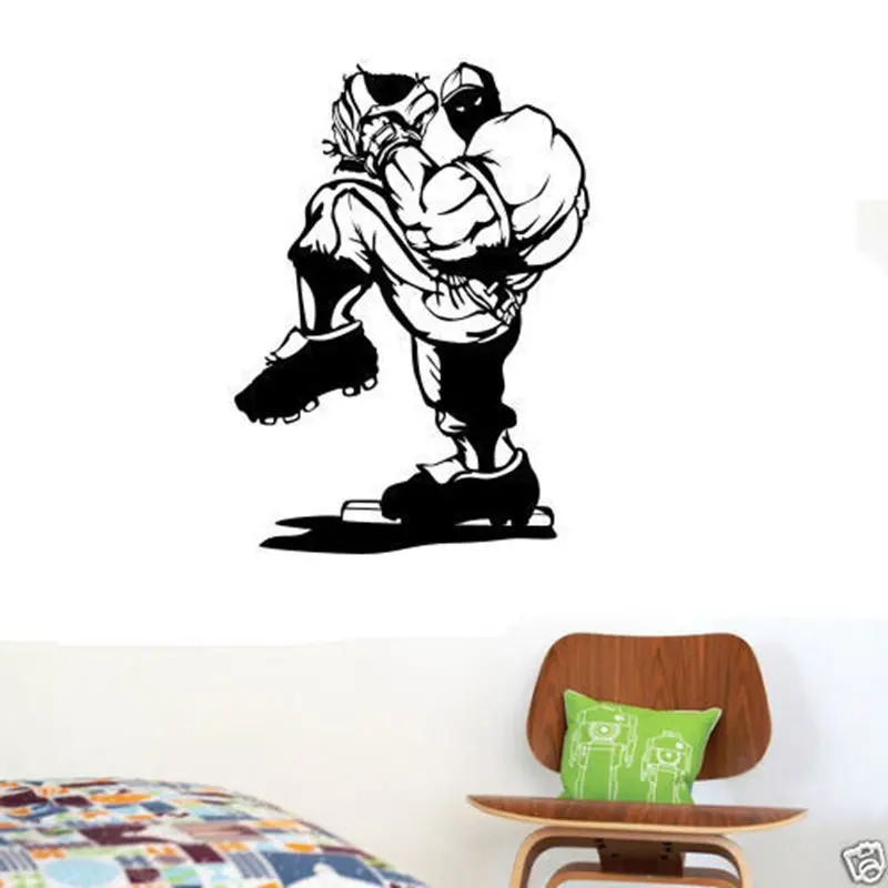DCTAL Baseball Car Windows Sticker Sports Decal Posters Vinyl Wall Decals Pegatina Decor Mural Baseball Sticker