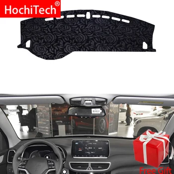 

Rose Pattern Non-slip Dashmat Dash Mat Dashboard Cover Pad Cover Carpet Car Sticker for Hyundai Tucson 2019 Car Styling