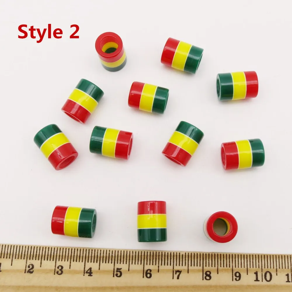 Crochet Braids 30Pcs-100pcs Multicoloured different styles Rasta hair braid dread dreadlock Beads rings accessories