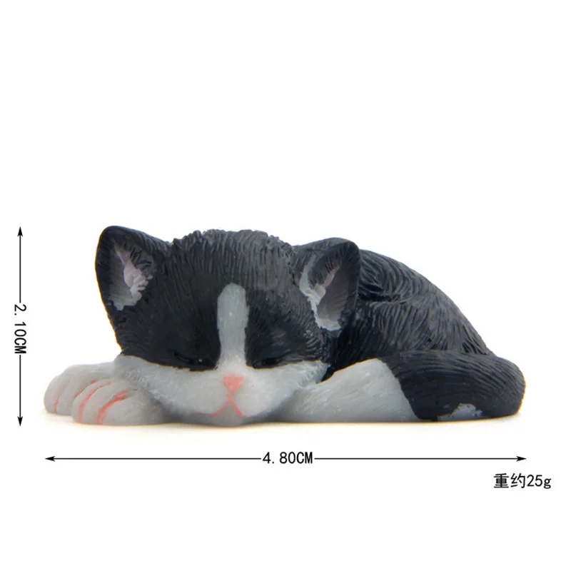 5pcs/set Lovely Sleeping Cat Action Figure Cartoon Creative Magnetic Buckle Refrigerator Mobile Phone Shell Stickers Kids Toys