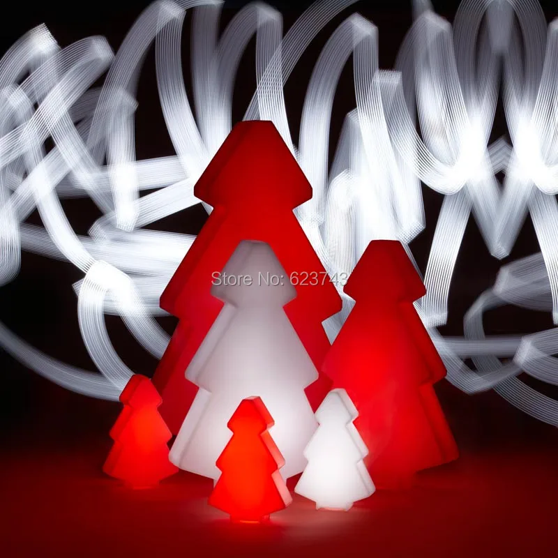 1 шт. красочные сменные аккумуляторные светодиодные дерево Светодиодные Торшер Рождество украшения светящийся свет открытый/закрытый