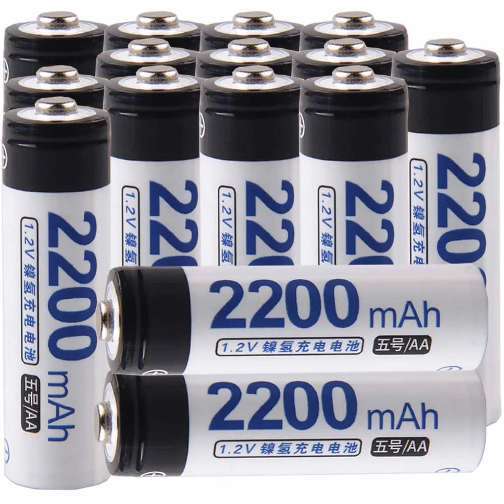 Lowest price 15 piece AA battery 1.2v batteries rechargeable 2200mAh