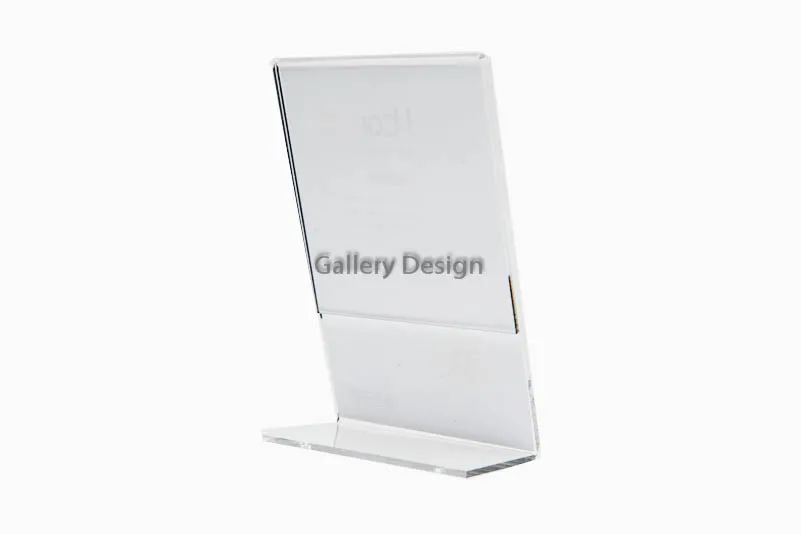 

Vertical 3 x 4 Acrylic Sign Holder Desktop Table Display Rack Stand Price Tag Sign Holder size 80mm*100mm