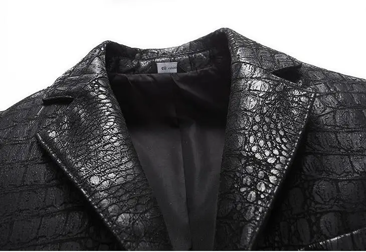 jaqueta de couro de jacaré