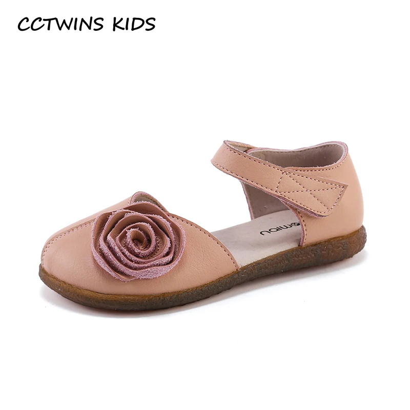 

CCTWINS Kids Shoes 2019 Spring Girls Flat Baby Fashion Flowers Dress Party Shoes Children Brand Princess Mary Jane Black GM2350
