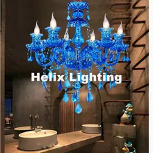 D60cm H55cm depro, Синий светодиодный хрустальный светильник, хрустальная люстра, современное освещение, AC гарантированное, Хрустальная Подвесная лампа