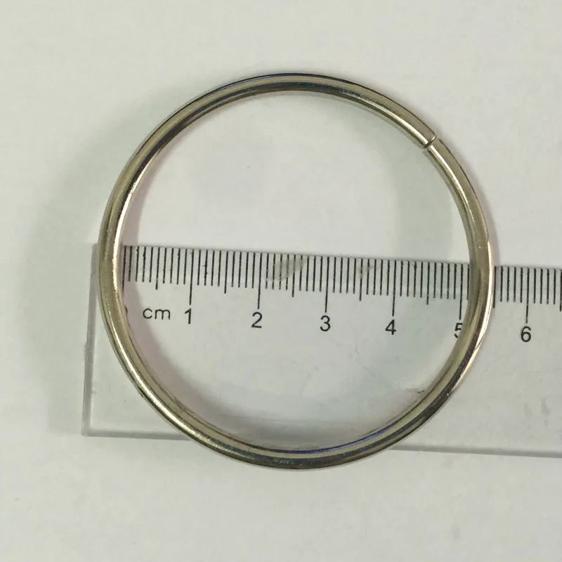 

Wholesale 100pcs/Lot 2" Inside Diameter 50MM silver circle ring Connection metal shoes bags Belt Buckles DIY