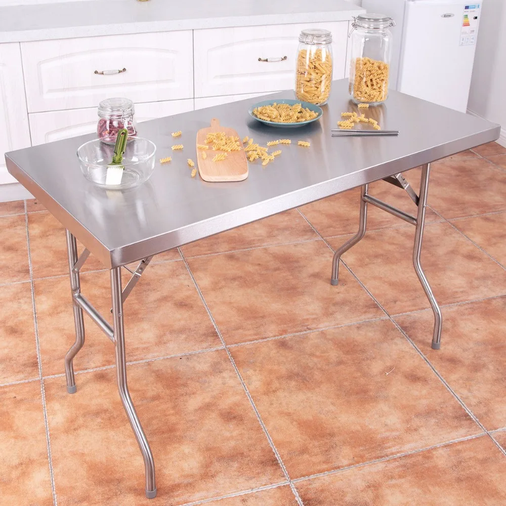 Giantex Details about Stainless Steel Folding Work Table 48\ Giantex Details about Stainless Steel Folding Work Table 48\