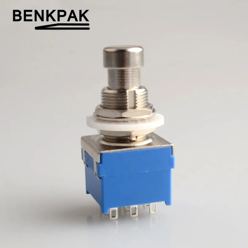 BENKPAK 3PDT 9 контактный кнопочный переключатель для гитарных эффектов Педальный ног