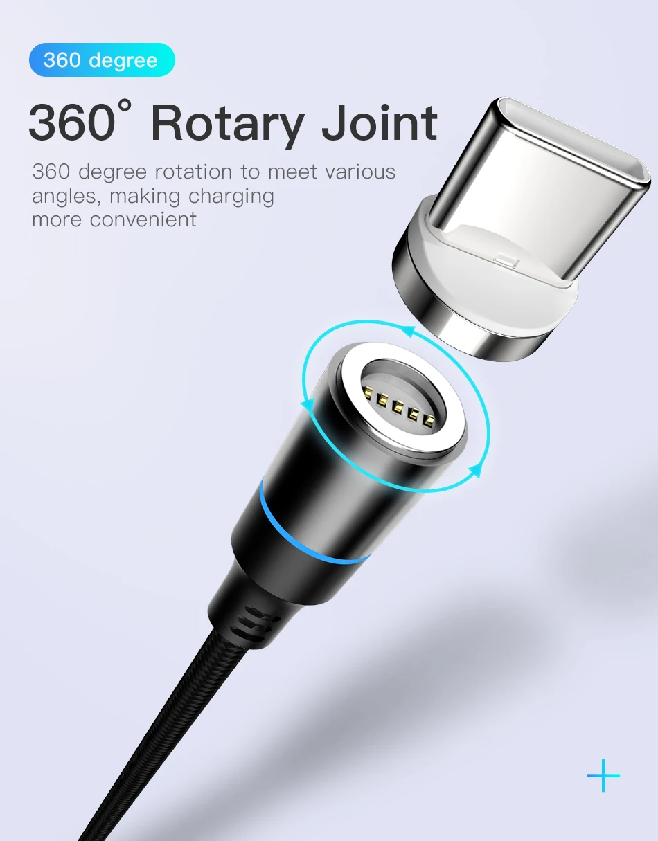 !ACCEZZ 3A Magnetic Cable Fast Charging Data Sync Micro USB Type C Charge Cable For iPhone X XS MAX XR Samsung Xiaomi Redmi Cord (5)