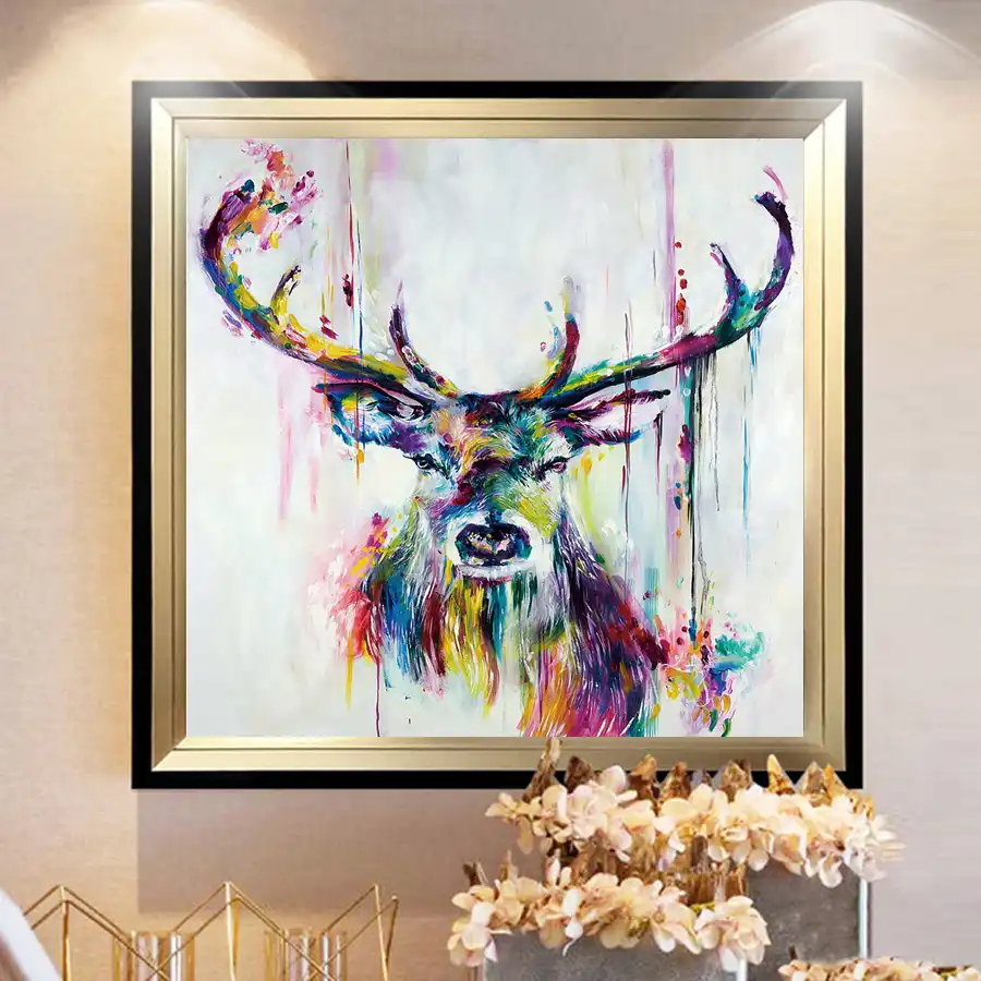 Pinturas De Artesanos En Lienzo Imagen De Animales Elefante