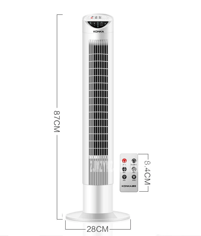 KF-TAS1601T 220 В/55 Вт Домашний Настольный напольный вентилятор бесшумный безвентиляторный вентилятор синхронный вентилятор с дистанционным управлением вертикальный башенный вентилятор 3 файла скорости